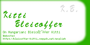 kitti bleicoffer business card